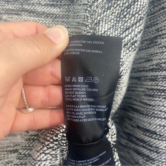 Club Monaco Split Side Grey Tweed Woven Tunic Sweater Size XS - Picture 5 of 7